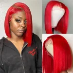 Perruque coupe carrée rouge Mélissa