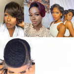 Coupe pixie blonde Perruque Mia