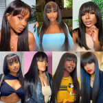 Perruque Mia lisse avec frange