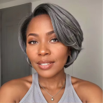 Perruque Mia grise coupe pixie