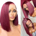 perruque rouge bordeaux cheveux naturels