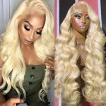 perruque cheveux naturels ondulés blonde Samantha