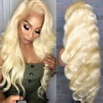 perruque cheveux ondulés blonde