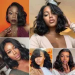 Cheveux bob naturels