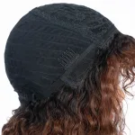 Perruque Mia marron bouclé