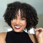 perruque cheveux naturels frisés afro Mia
