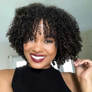 perruque cheveux naturels frisés afro Mia